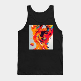 Colors in Motion - Captivating Abstract Artistry Tank Top